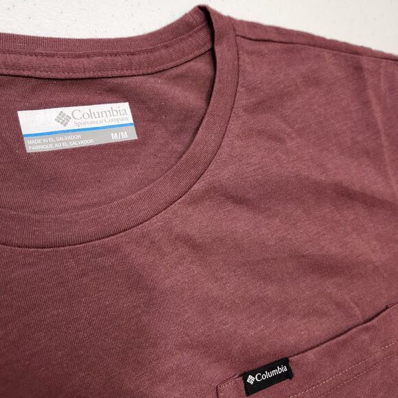 Columbia Thistletown Hills Pocket Tee – Men’s Medium – Maroon – NWT - Picture 4 of 7